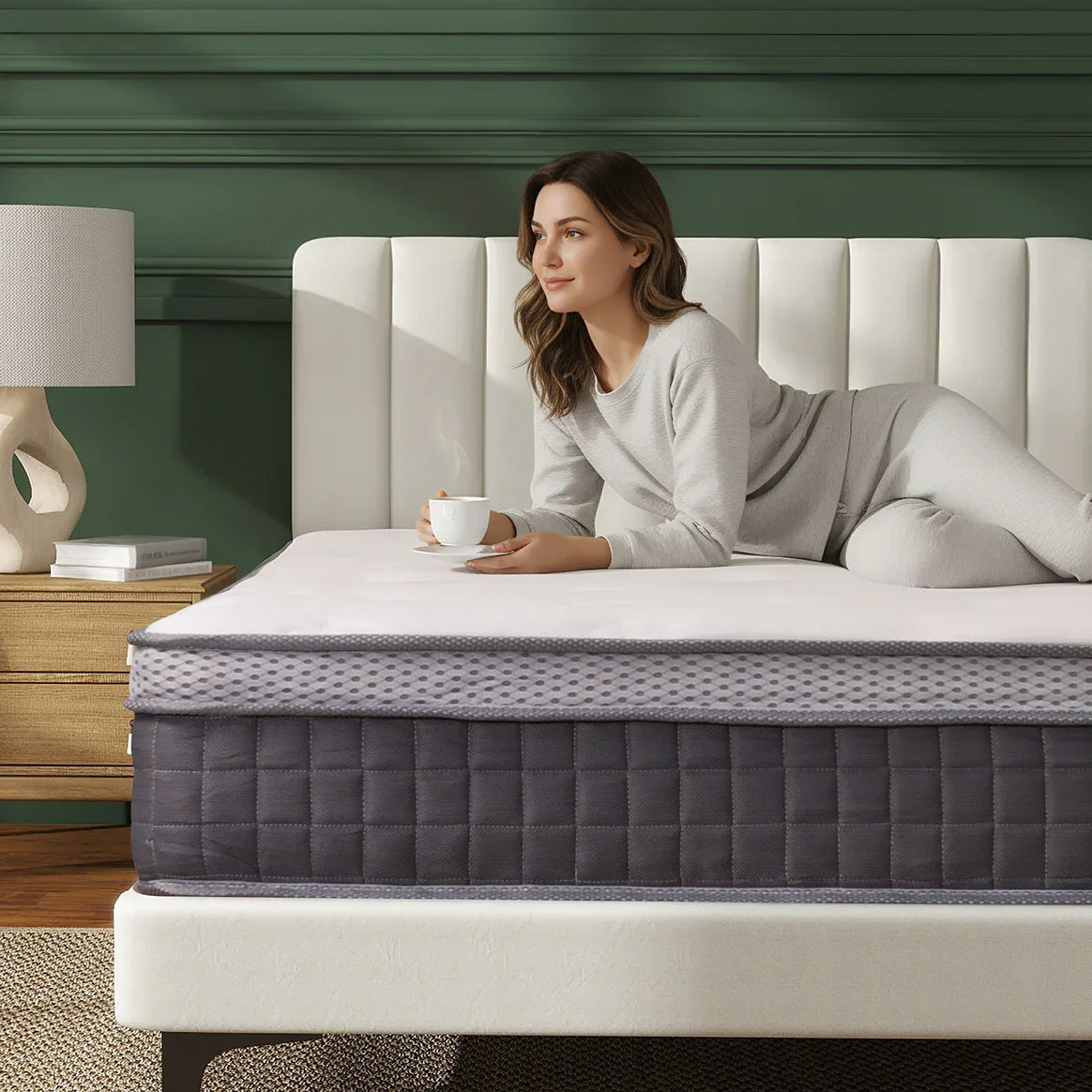 Full Medium 10-Inch Cooling Gel Memory Foam Mattress - Omega Lifestyles