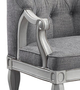 Gray Fabric Upholstered Wooden Seating Chair - Omega Lifestyles