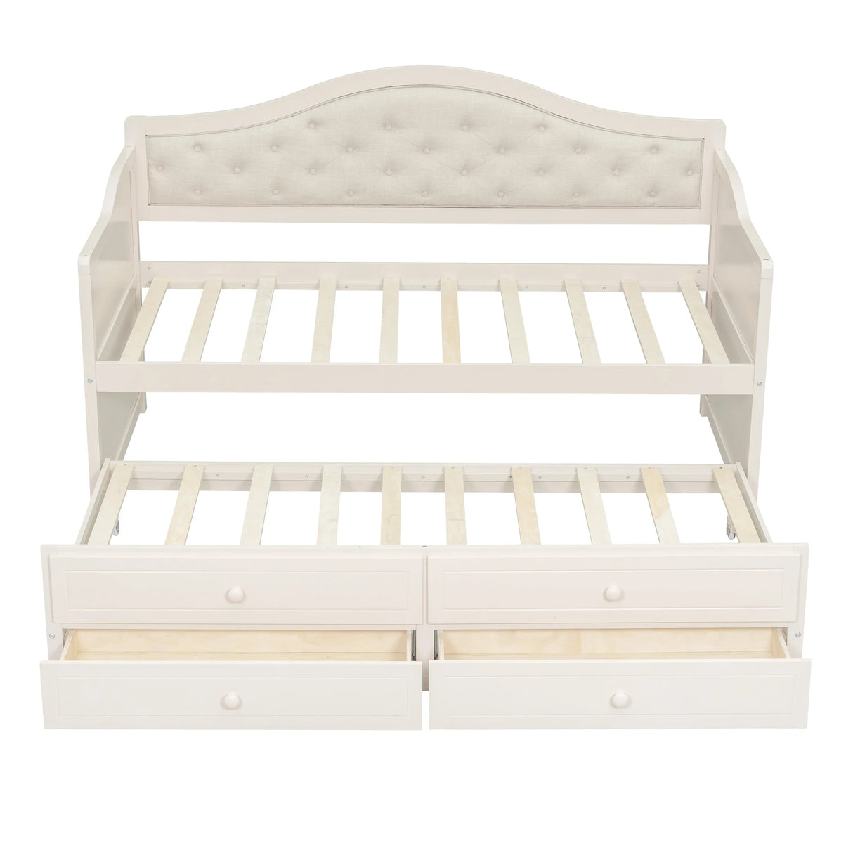 Twin Daybed With Pull-Out Trundle And Storage Drawers - Omega Lifestyles