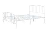 Full Size Contemporary White Metal Bed Frame Mattress Ready - Omega Lifestyles