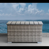 7-Piece Outdoor Wicker Seating Set With Cushions - Omega Lifestyles