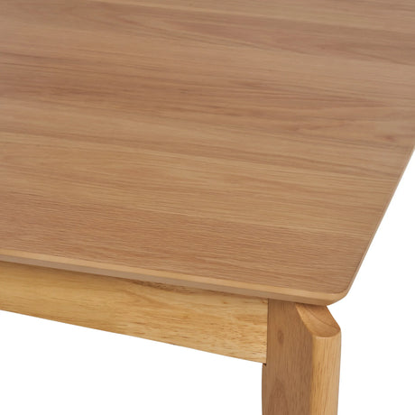 Mid-Century Modern Rubberwood Dining Table Natural Finish - Omega Lifestyles