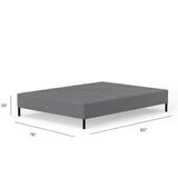 King Heavy Duty Knock Down Fabric Metal Mattress Foundation - Omega Lifestyles