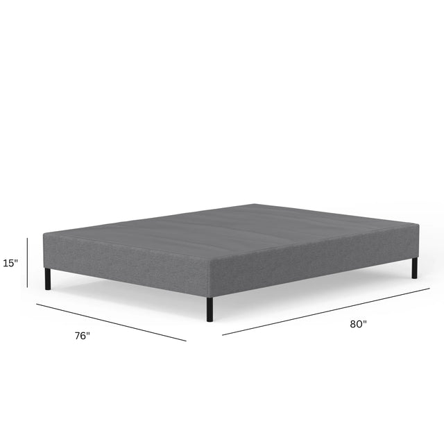 King Heavy Duty Knock Down Fabric Metal Mattress Foundation - Omega Lifestyles
