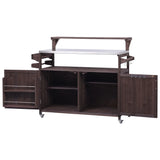 Outdoor Kitchen Island Solid Fir Wood Raised Shelf Cart - Omega Lifestyles