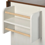 Farmhouse Sliding Barn Door Kitchen Island Cart - Omega Lifestyles