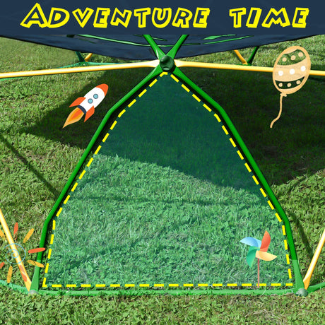 12-Foot Rust-Resistant Metal Kids Outdoor Climbing Dome - Omega Lifestyles