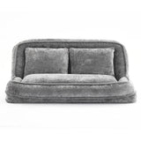 Medium-Soft Adjustable Loveseat Lazy Sofa With Chenille Upholstery - Omega Lifestyles