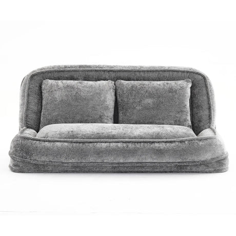 Medium-Soft Adjustable Loveseat Lazy Sofa With Chenille Upholstery - Omega Lifestyles