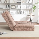 Adjustable Velvet Upholstered Massage Floor Sofa With Pillow - Omega Lifestyles