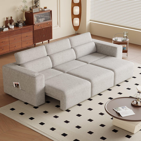 Power Reclining 3-Seat Sofa With Bluetooth Wireless Charging - Omega Lifestyles