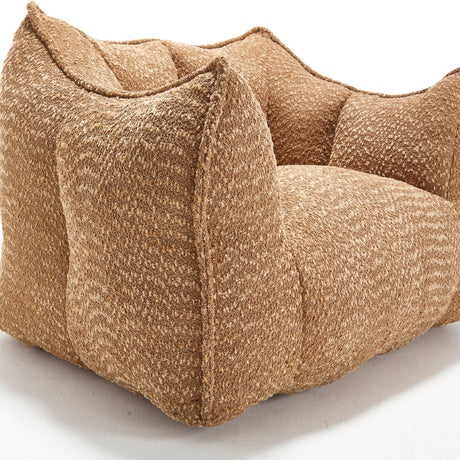 Chenille Bean Bag Chair Soft Foam Living Room Seating - Omega Lifestyles
