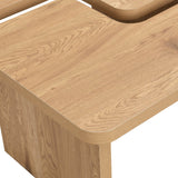 L-Shaped Oak MDF Detachable Farmhouse Coffee Table - Sleep Galleria
