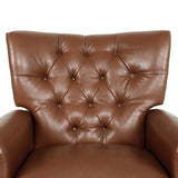 Contemporary Tufted Pushback Recliner With Nailhead Accents - Omega Lifestyles
