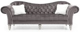 Deco Style Velvet Upholstered 3-Seat Sofa - Omega Lifestyles