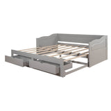 Extendable Solid Wood Twin Daybed With Trundle Drawers - Omega Lifestyles