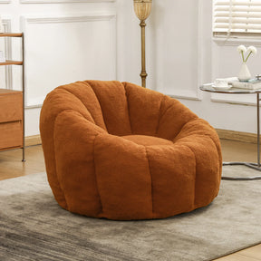 Plush Teddy Foam Bean Bag Chair With Armrests - Omega Lifestyles