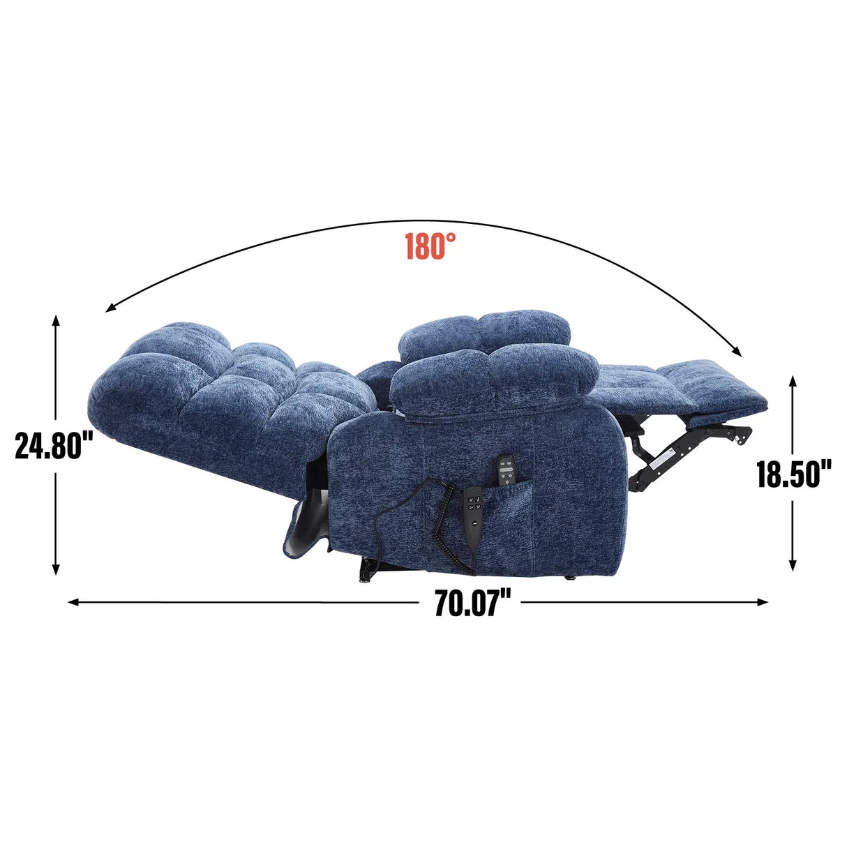 Medium-Firm Large Power Lift Massage Recliner Chair - Omega Lifestyles