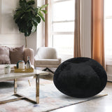 Minky Velvet Plush Foam Filled Bean Bag Chair - Omega Lifestyles