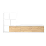 Adjustable Extendable White MDF TV Stand With Storage - Sleep Galleria