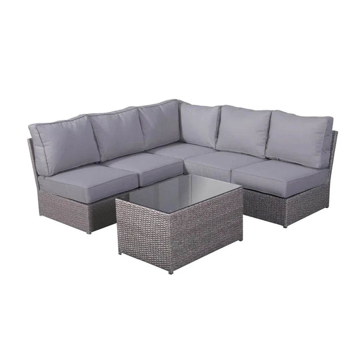 Modern Patio 6-Piece Modular Sectional Seating Set - Omega Lifestyles