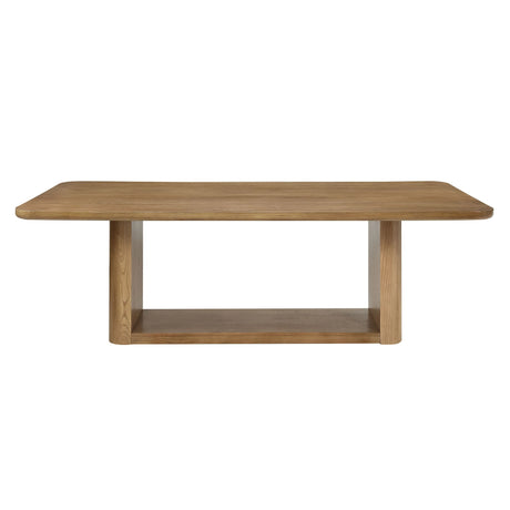 Contemporary Oak Veneer Synthetic Wood Dining Table - Omega Lifestyles