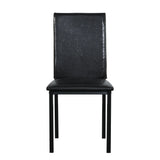 4-Piece Metal Frame Dining Chairs With Faux Leather Upholstery - Omega Lifestyles