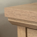 Brown Engineered Wood Farmhouse Modern Night Stand With Drawer - Omega Lifestyles