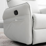 PU Reclining Rocking Chair With 360° Swivel And Footrest - Omega Lifestyles