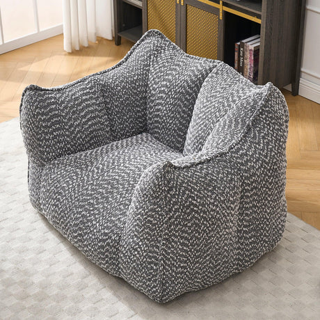 Chenille Bean Bag Chair With Resilient Foam - Omega Lifestyles