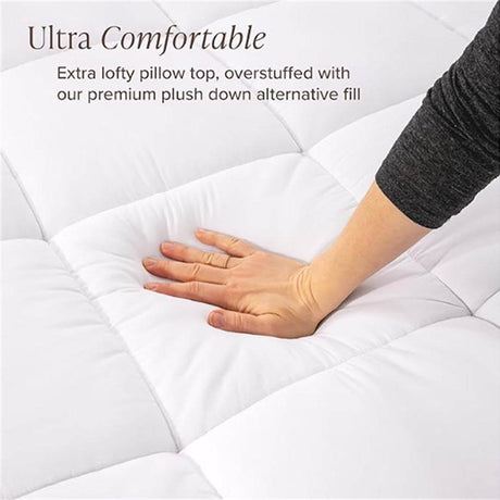 Soft Twin Cotton Plush Quilted Mattress Pad - Sleep Galleria