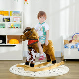 Plush Large Kids Rocking Horse With Realistic Sound - Omega Lifestyles