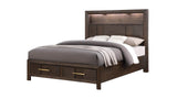 Modern Queen Wood Bed Frame With LED Speakers - Omega Lifestyles