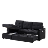 Chenille Reclining Sleeper Sofa Bed With Storage - Omega Lifestyles
