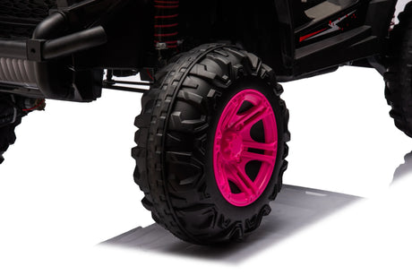 Four-Wheel Drive Pink Leather Seat Ride-On Car - Omega Lifestyles