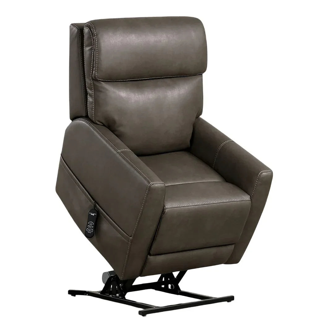 Contemporary Gray Leatherette Single Motor Lift Chair - Omega Lifestyles