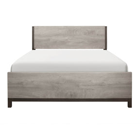 Full Size Light Gray Melamine Wooden Panel Bed Frame - Omega Lifestyles
