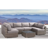 6-Person Fully Assembled Rattan Wicker Sectional Seating Group - Omega Lifestyles
