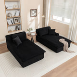 Corduroy Foam Upholstered Chaise Lounge Sleeper Chair - Omega Lifestyles