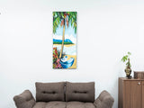 Hand-Painted Green Oversized Canvas Wall Painting - Omega Lifestyles