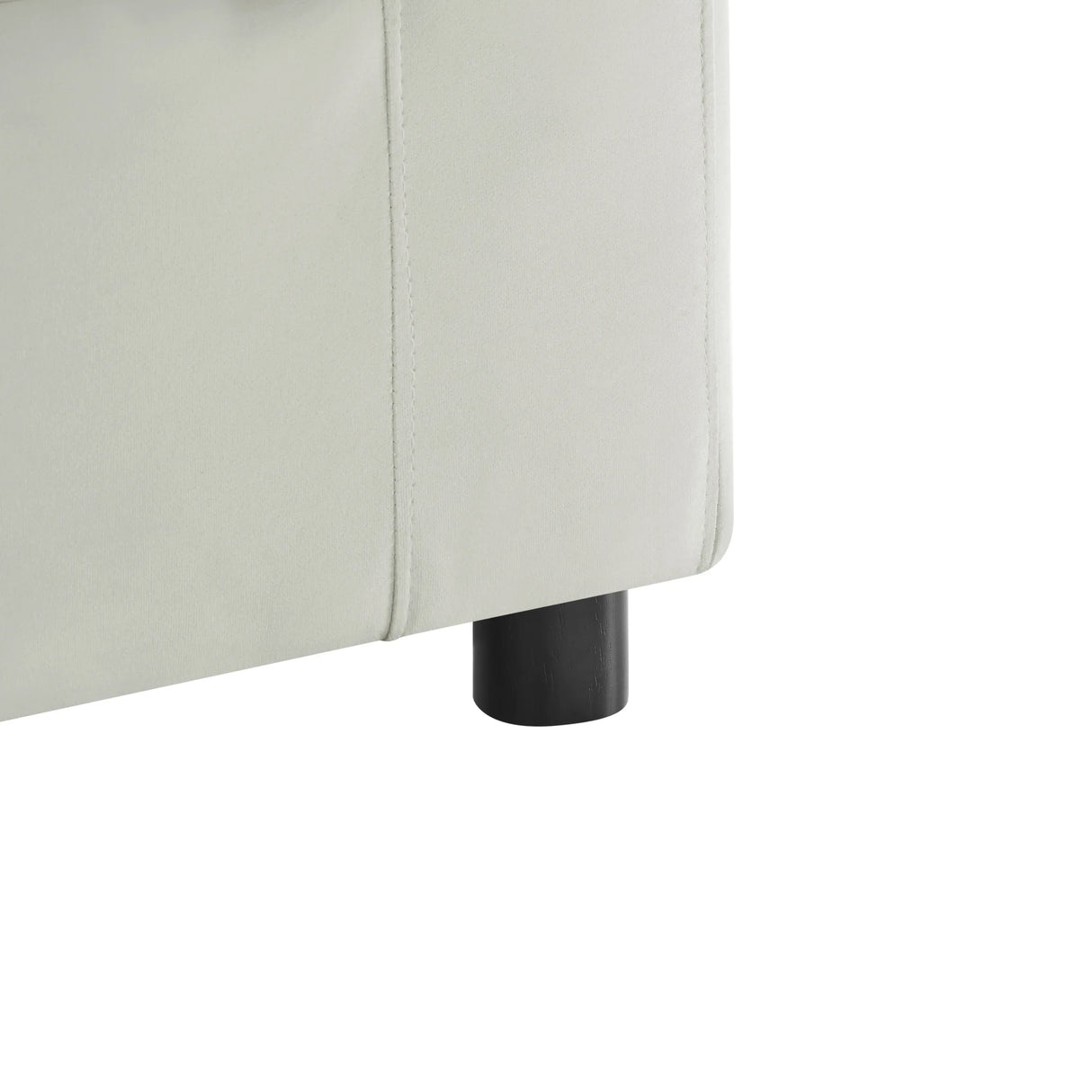 Plush Ivory Polyester Modern Corner Wedge Chair - Omega Lifestyles