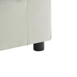 Plush Ivory Polyester Modern Corner Wedge Chair - Omega Lifestyles