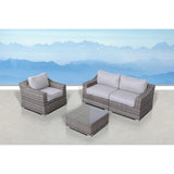 Outdoor Wicker 3-Person Seating Set With Cushions - Omega Lifestyles