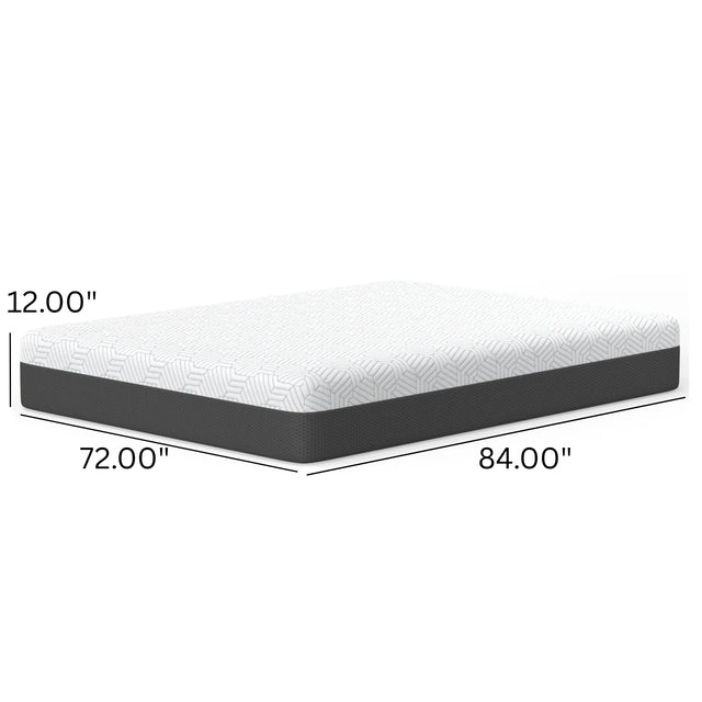 Soft 12-Inch Phase Change Cooling Memory Foam California King Mattress - Omega Lifestyles