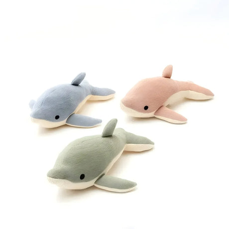 Hand-Knitted Cotton Stuffed Dolphin Soft Toy - Omega Lifestyles