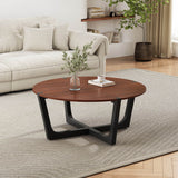 Acacia Solid Wood Round Coffee Table 44-Inch - Sleep Galleria