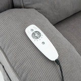 Medium-Firm Corduroy Remote-Controlled Heating Massage Recliner - Omega Lifestyles