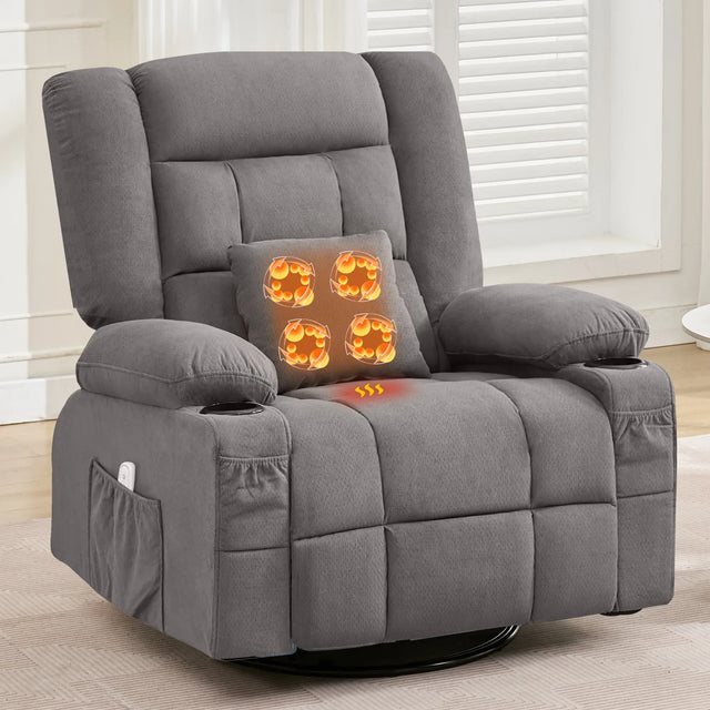3D Kneading Heated Recliner Massage Chair With USB Port - Omega Lifestyles