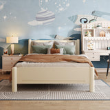 Queen Solid Wood Platform Bed Frame With Headboard - Omega Lifestyles