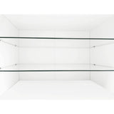White Modern LED Light Particle Board TV Stand - Sleep Galleria